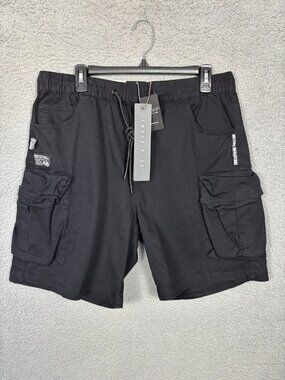 Smoke Rise Men's Twill Multi Pocket Cargo Shorts WS23299 Black Size Large NWT's